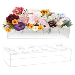 Target Bullseye Clear Acrylic Flower Vase Centerpiece New Mother’s Day Rectangle